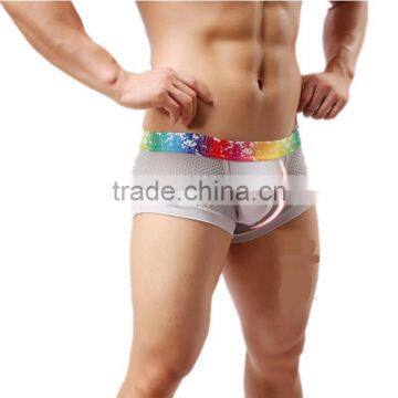 Best Selling Retail Mens Underwear Boxers With Breathable Holes Cueca Boxer Men Print Boxer Shorts photo-2