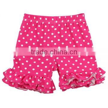 polka dot print shorts child model wholesale baby ruffle shorts ruffle icing shorts