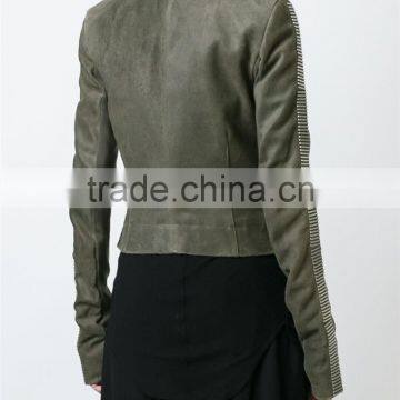 Made in China Wholesale Cheap Short Army Green Slim Fit Trench Coats for Women 2016 photo-4
