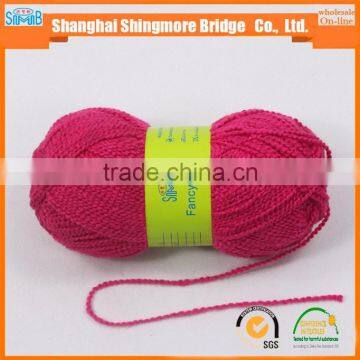 China Fantasy Yarn Supplier Shingmore Bridge Cheap Selling Good Quality 100 Polyester tt Wave Yarn for Hand Knitting