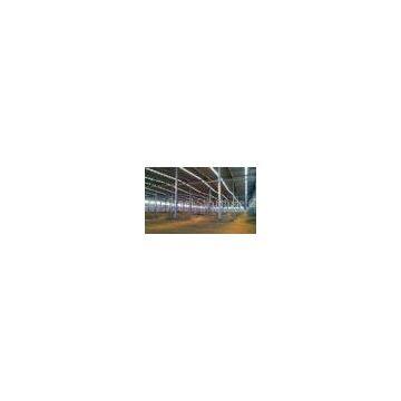 C & Z Purlins Steel Structure Workshop With Rock Wool Sandwich Panel