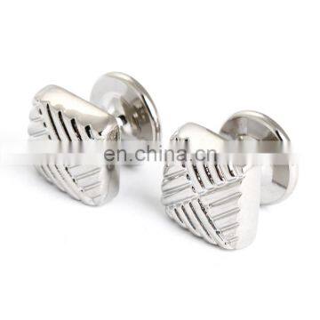 Sliver Square Mens Shirt Button Stud With Cufflinks photo-3