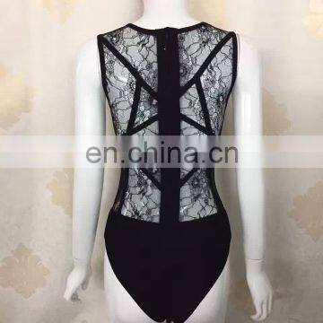 Sexy Black Bikinis Woman Swimwear 2017, One Piece Lace Swimsuit photo-4