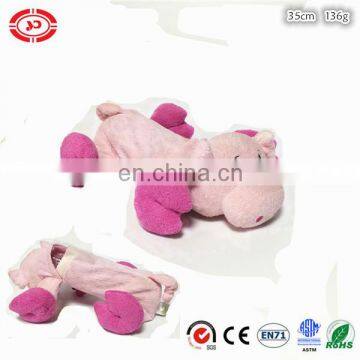 Pink pig plush soft pet toy put bottle for dog