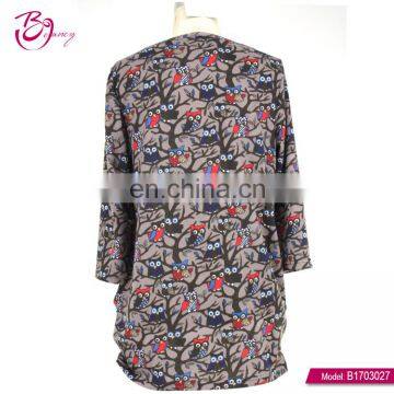 Guangzhou Polyester Clothing Long Sleeve Women Frock Top photo-2