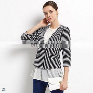 T-WB507 Women High Quality Customized Size Striped Blazer