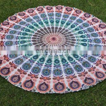 Mandala tapestry Round Yoga Mat Beach Cotton Tapestry