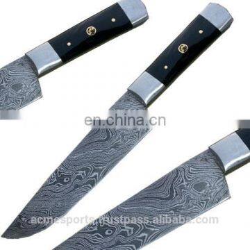 Damascus knifes - Custom Hand Made Damascus Blade Hunting Knife with Leather Sheath