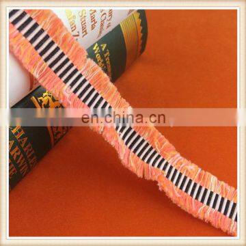 2016 High quality fringe trim double fringes/trims of textile accessories/gimp fringe