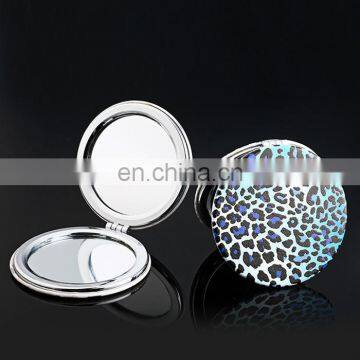Magnetic Closer pu Leather Compact Pocket Mirror