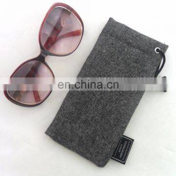 Gray Soft Sunglass Case - Soft Eyeglass Pouch - Reading Glasses Case