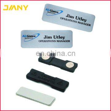 Custom Stainless Steel Silver Metal Magnetic Name Badge For Staffs