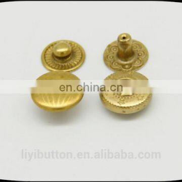 10mm metal shiny side golden snap button for clothing, stable products for garment