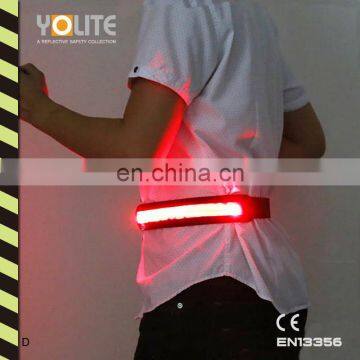 LED luminous belt,LED light belt,LED reflective waist belt with CE EN13356