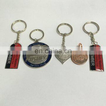 custom metal key chain with custom logo in soft enamel or resin key chain