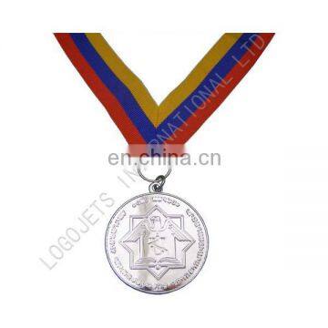 Custom cheap good quality sport metal medals brass silver medals for sale