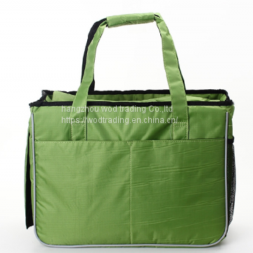 Fashion waterproof fabric tote bag with pockets outside