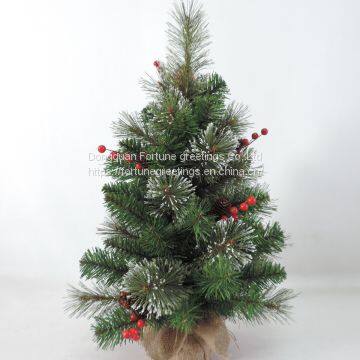 Artificial christmas burlap tree