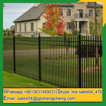 Backyard black aluminum tubular fence panel