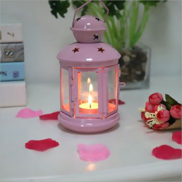 Portable Metal Hanging Lantern Iron Art Star Candle Lamp for Festival/Christmas Decoration