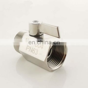 High quality stainless steel SS304 G1" BSP mini ball valve FXM