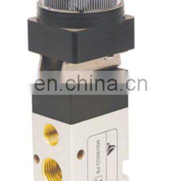 GOGO ATC 5 Way Pneumatic Hand Operated 1/4 Inch Exhaust Manual Mechanical Control Valve MSV86522-PB With Large Round Button