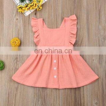 RTS Baby girls sleeveless dresses for summer toddler clothes for summer