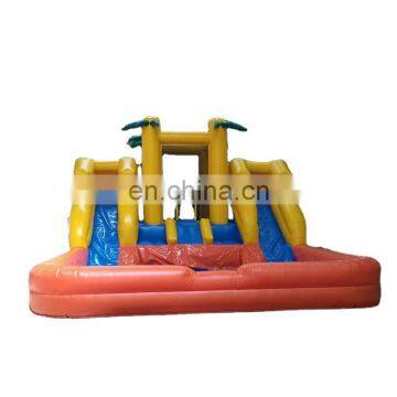 Outdoor Children Amusement Park Inflatable Water Slide With Pool On Sale