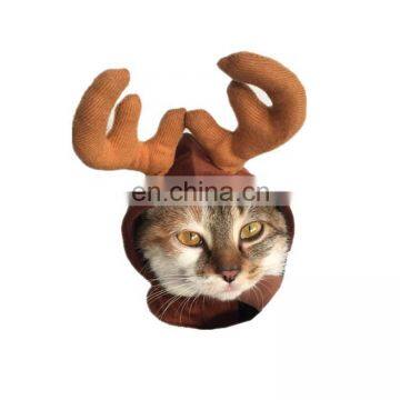 Winter christmas reindeer antlers pet hats cat hat