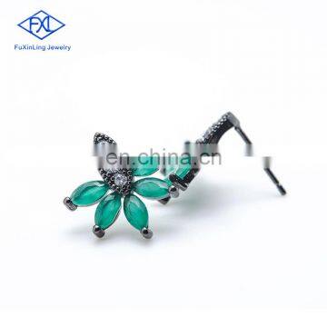 Luxury Female Zircon Green Fashion Women Earing Zircon Jewelry Sublimation Jewelry Diamond Earrings Stud photo-2