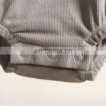 Custom Organic Cotton Rib Baby Bubble Bodysuit Romper photo-7