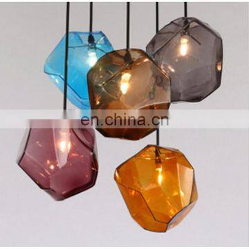 Zhongshan Nordic Style Home Decor Chandelier Glass Irregular Melt LLva Pendant Lights photo-3
