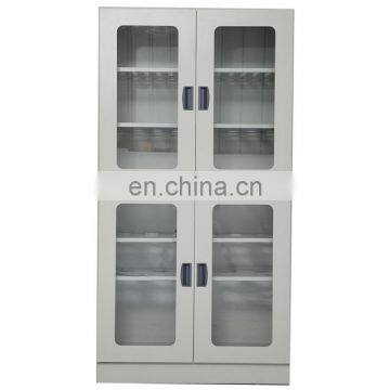 Glass window cold rolled steel school chemistry storage lab cabinet