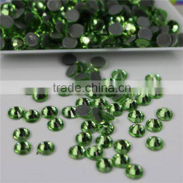 Wholesale light emerald flat back hotfix rhinestone crystals