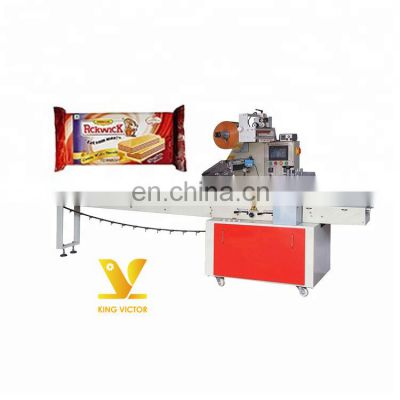 Hot selling pouch cookies waffle wafer biscuit packing machine