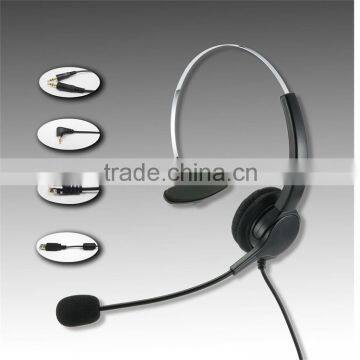 Single ear call center rj9 landline headset