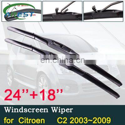 Car Wiper Blades for Citroen C2 2003~2009 Front Windscreen Windshield Brushes Car Accessories Stickers 2004 2005 2006 2007 2008