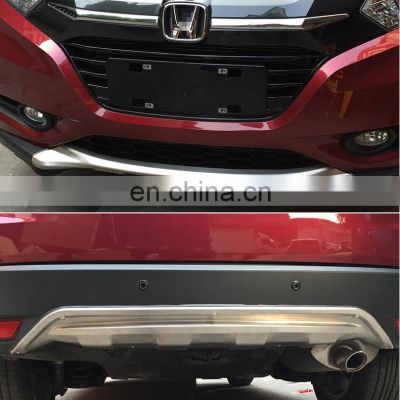 car accessories stainless steel front & rea skid plate guard bumper guard protector for honda vezel