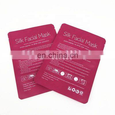 Three Side Seal Packaging Plastic Pouch Custom Printing Facial Mask Bag Heat Sealing Aluminum Foil Flat Pouch photo-5