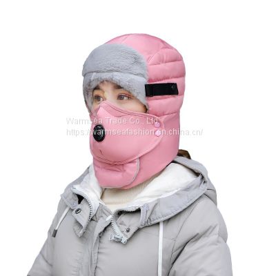 hat women's winter thickening warm northeast ear protection cotton hat men's winter outdoor riding electric bike wind and cold hat