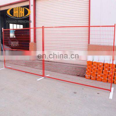 2.1*2.4 m and 1.83 meters yellow color galvanized outdoor fence and powder coated temporary fence