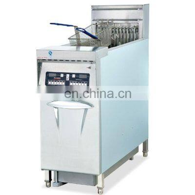 Single Tank Two Baskets Commerical Electric Computer Deep Fryer with Oil Filter