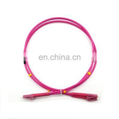 LC Duplex Multi Mode OM4 Optical Fiber cable de conexion de fibra Jumper FTTH fiber patch cords lc to lc om4 2.0mm