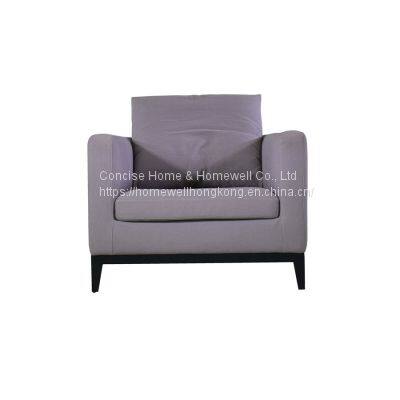 Modern sofa  LS1502 metal legs frame genuine leather or fabric upholstered sofa