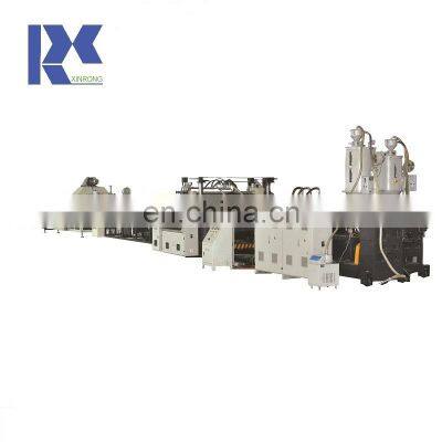 Xinrong corrugated plastic extruders pipe manufacturing machine PE double wall corrugated pipe equipment