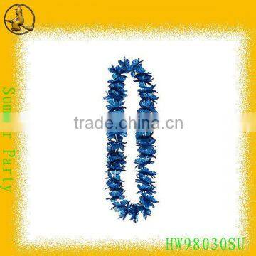 Blue Fashion Polyester Hawaii Flower Leis Made in China