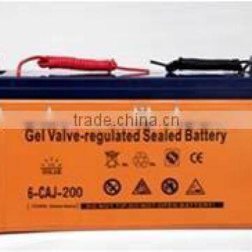 Competitive price 12v 200ah dry cell rechargeable solar battery