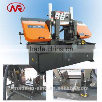 GZ4230 horizontal twin post semi-auto 300mm capacity band saw pipe cutting machine