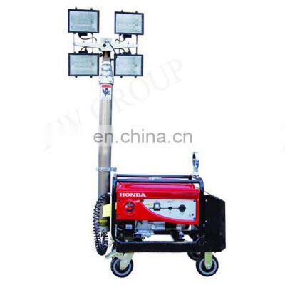 1000w*2 emergency balloon portable mobile light tower with diesel generator