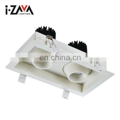 Wholesale Price Anti Glare Aluminum IP20 20W 28W COB Recessed LED Grille Light